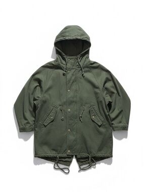 No Brand Green Utility Hooded Jacket – Medium